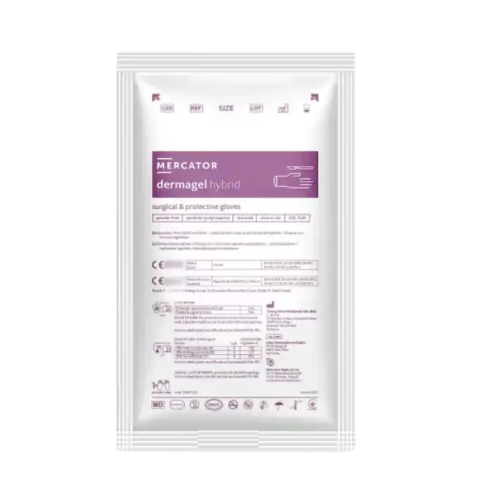 Dermagel Hybrid púdermentes steril gumikesztyű 1pár